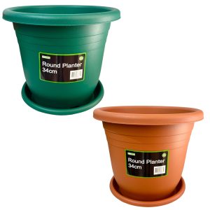 UI 8683 - Round Planter 34cm with Saucer