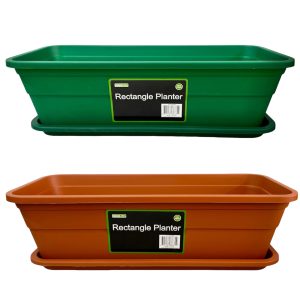 UI 8685 - Rectangle Planter 44cm with Saucer