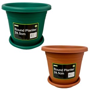 UI 8686 - Round Planter 24.5cm with Saucer