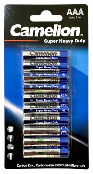 UI 0712 - Camelion Super Heavy Duty Batteries AAA 10 pk