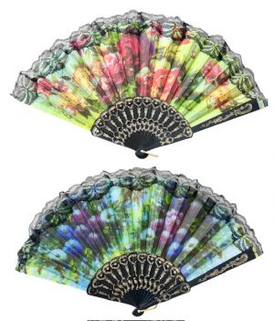 UI 0977B - Folding Hand Fan - Lace