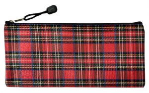 UI 3010 - Red Tartan Zipper Pouch (S)