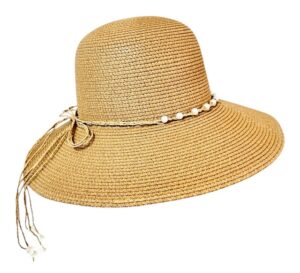 UI 8946B - Panama Hat Wide Brim with Beads & Cords